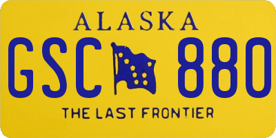 AK license plate GSC880