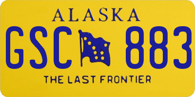 AK license plate GSC883
