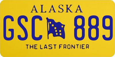 AK license plate GSC889