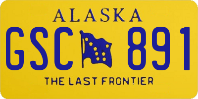 AK license plate GSC891