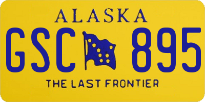 AK license plate GSC895