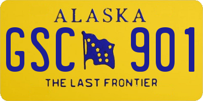 AK license plate GSC901