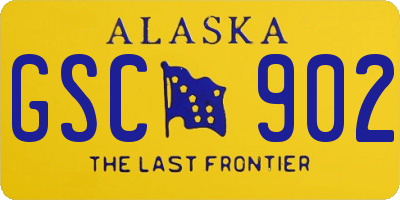 AK license plate GSC902