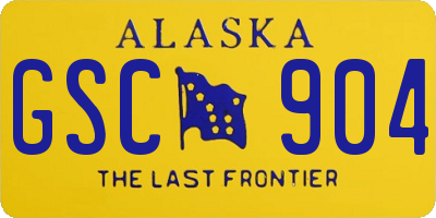 AK license plate GSC904