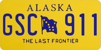 AK license plate GSC911