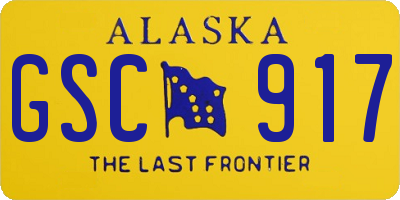 AK license plate GSC917