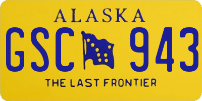 AK license plate GSC943