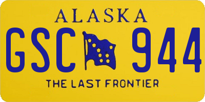 AK license plate GSC944