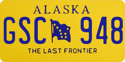 AK license plate GSC948