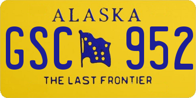 AK license plate GSC952