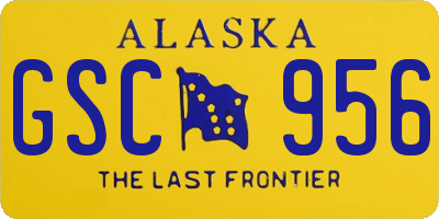 AK license plate GSC956