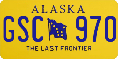 AK license plate GSC970