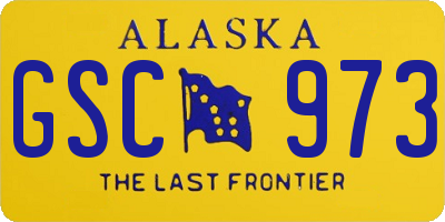 AK license plate GSC973