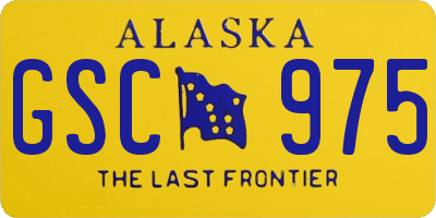 AK license plate GSC975