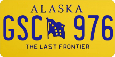 AK license plate GSC976