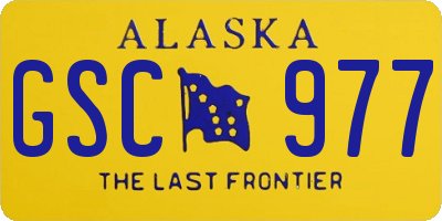 AK license plate GSC977