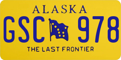 AK license plate GSC978