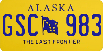 AK license plate GSC983