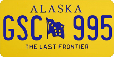 AK license plate GSC995