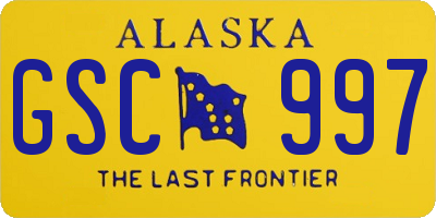 AK license plate GSC997