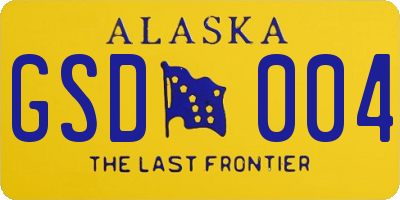 AK license plate GSD004