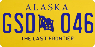 AK license plate GSD046