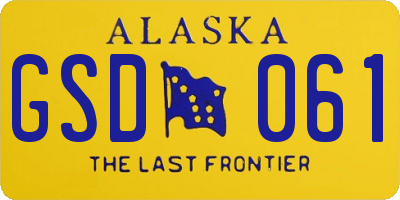 AK license plate GSD061