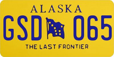 AK license plate GSD065
