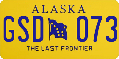 AK license plate GSD073
