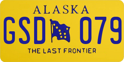 AK license plate GSD079