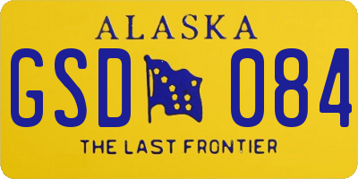 AK license plate GSD084