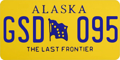 AK license plate GSD095