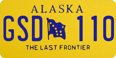 AK license plate GSD110