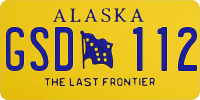 AK license plate GSD112