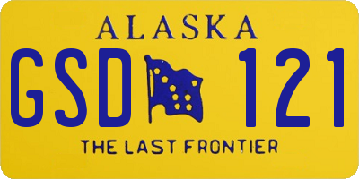 AK license plate GSD121