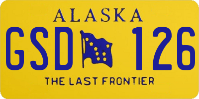 AK license plate GSD126