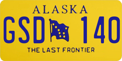 AK license plate GSD140