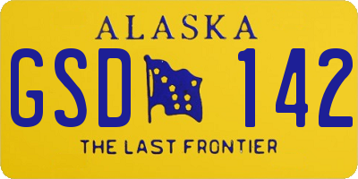 AK license plate GSD142