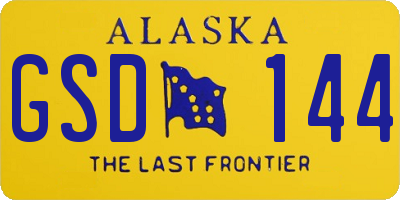 AK license plate GSD144