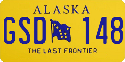 AK license plate GSD148