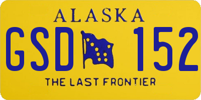 AK license plate GSD152