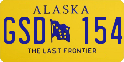 AK license plate GSD154