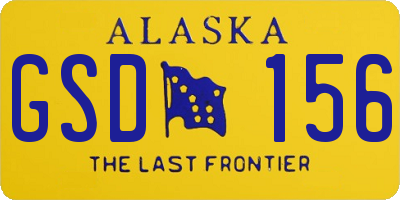 AK license plate GSD156