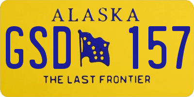 AK license plate GSD157