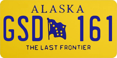 AK license plate GSD161