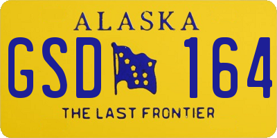 AK license plate GSD164