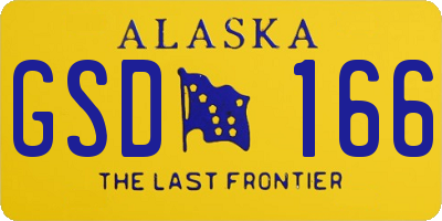 AK license plate GSD166