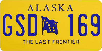 AK license plate GSD169