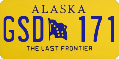 AK license plate GSD171