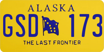 AK license plate GSD173